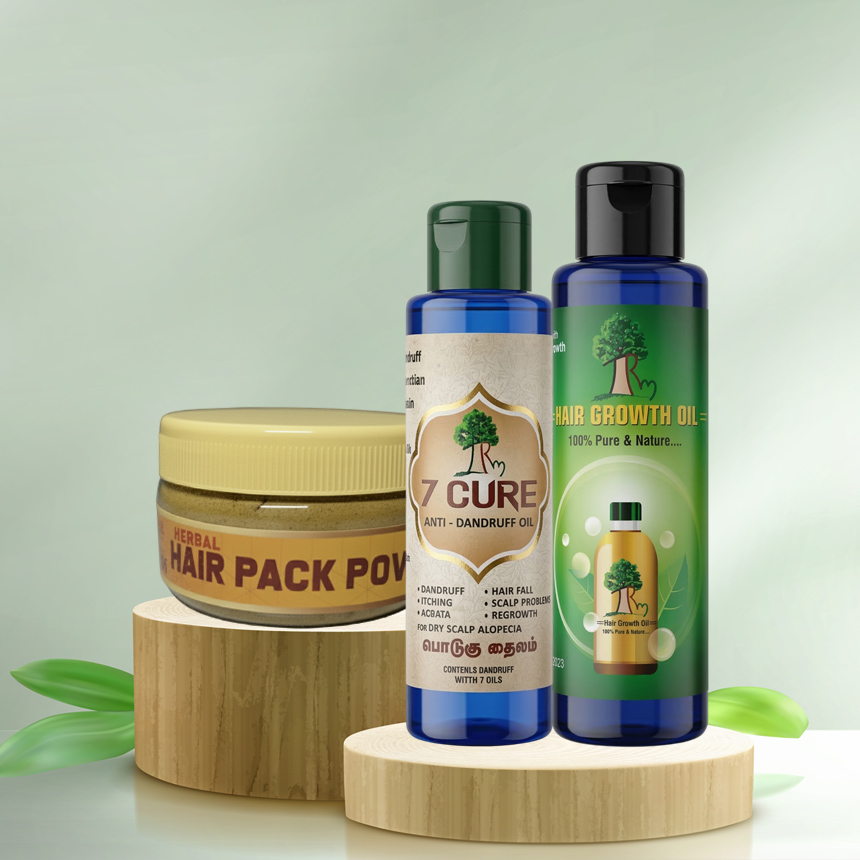 Hair Growth Oil + Active Pro Capsule + Hair Pack Powder
