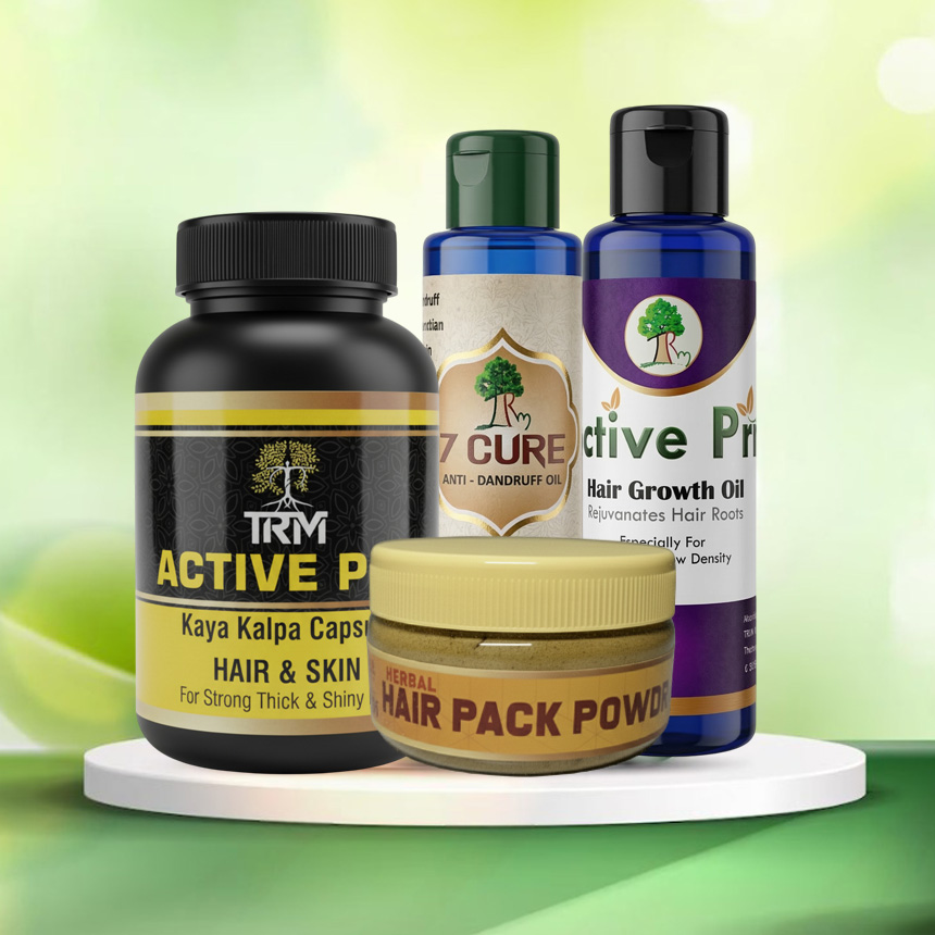 7 Cure Anti Dandruff Oil + Hair Growth Oil + Hair Pack Powder